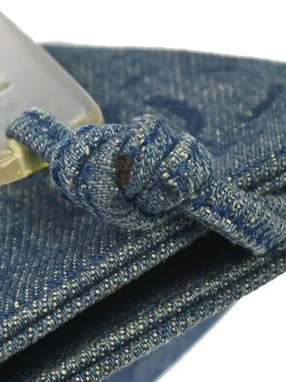 Chanel Blue Denim Clutch Bag 188706